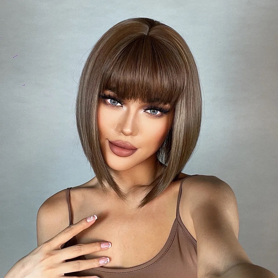 Peruca bobo light brown - Extensii de par București
