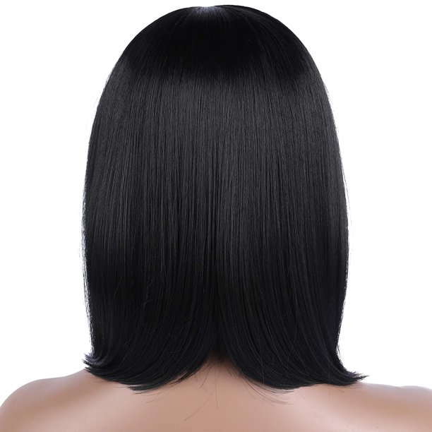 Peruca neagra bobo cu breton dreapta - Extensii de par București Peruca neagra bobo cu breton dreapta - Extensii de par București