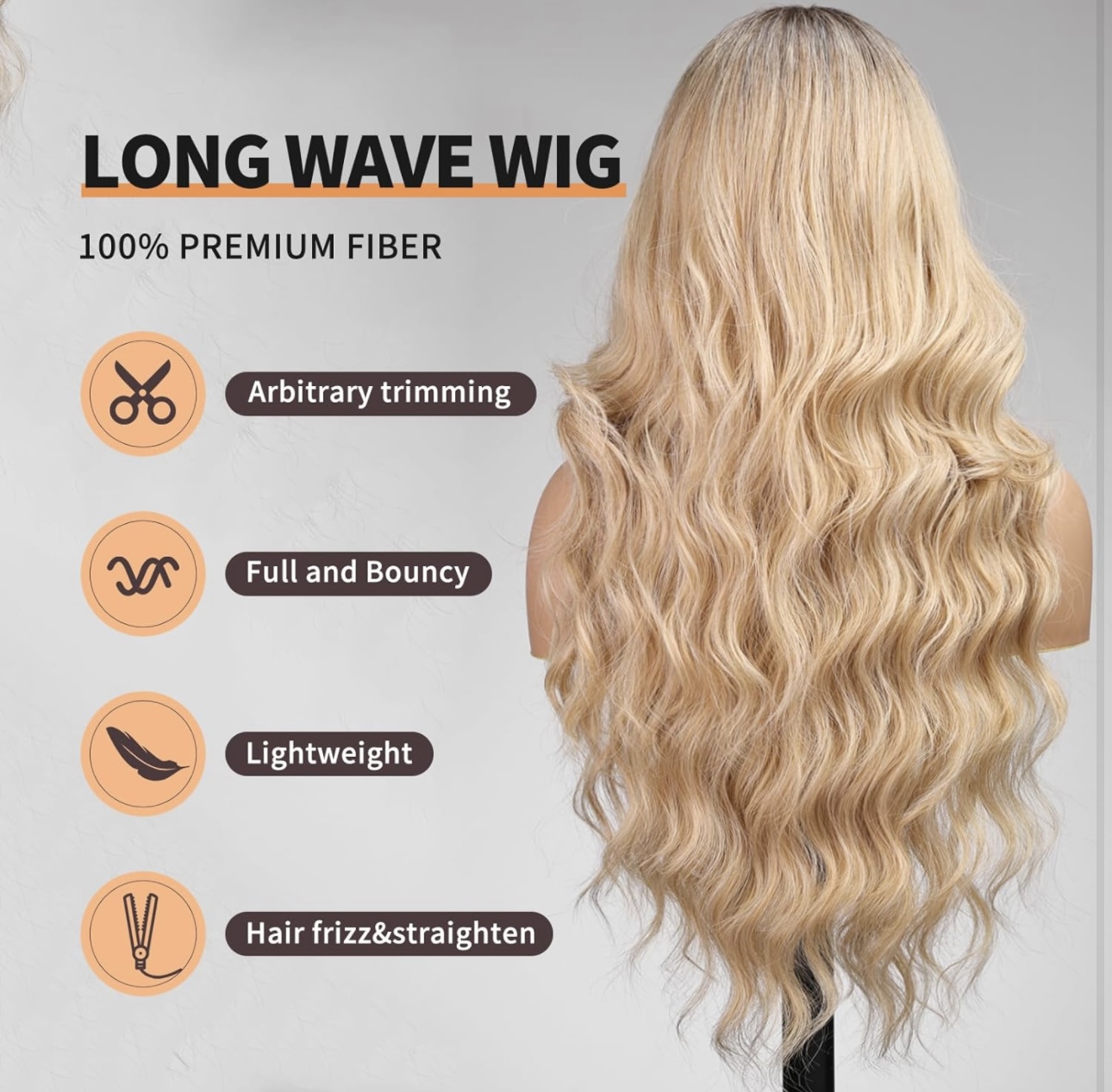 Peruca Baby BLONDE ondulat - Extensii de par București