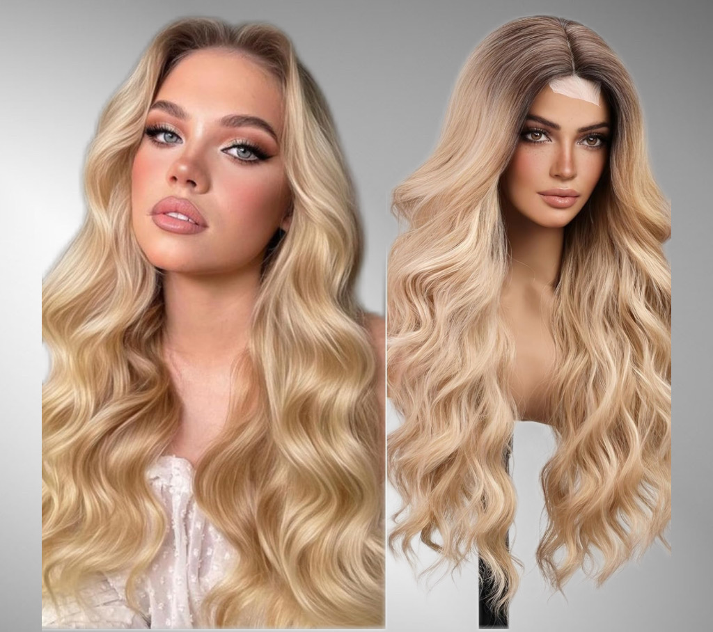 Peruca Baby BLONDE ondulat - Extensii de par București