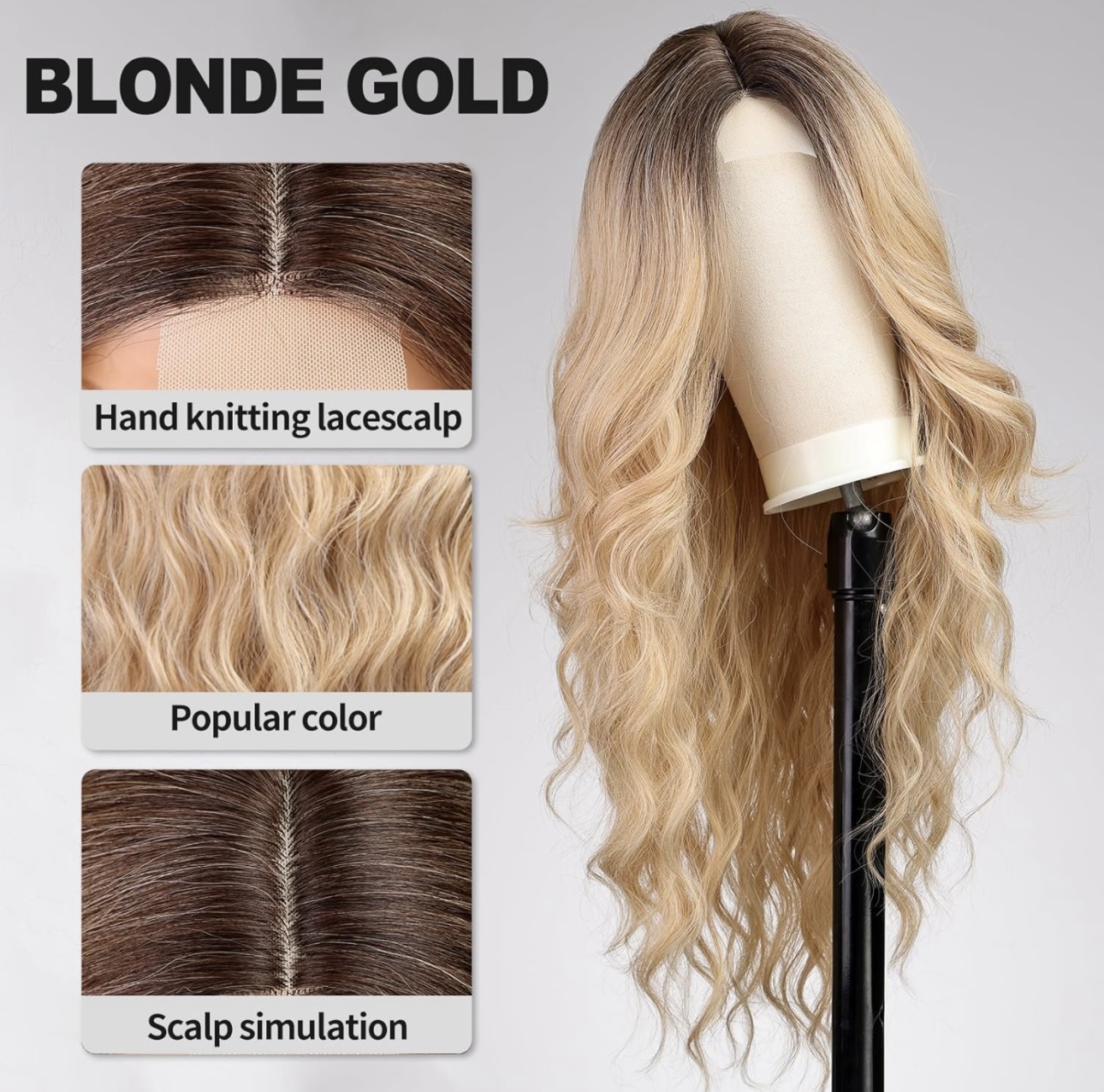 Peruca Baby BLONDE ondulat - Extensii de par București