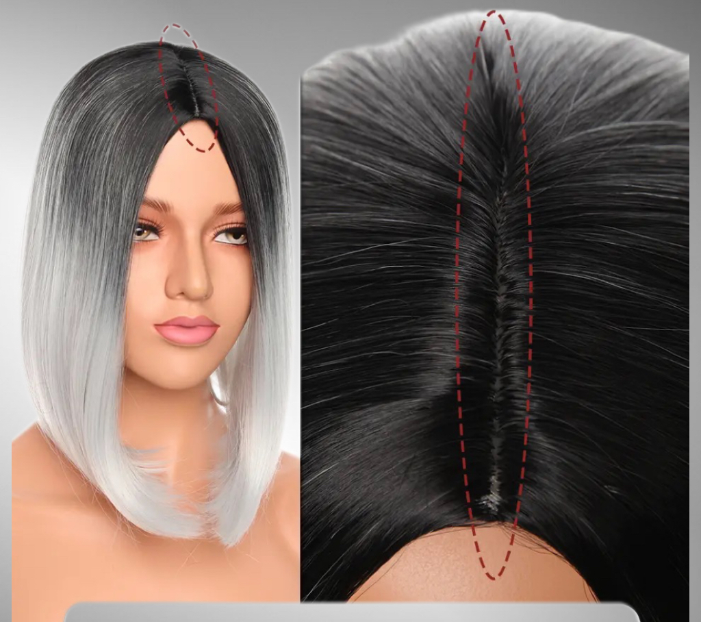 Peruca bobo ombre Negru/Grey - Extensii de par București