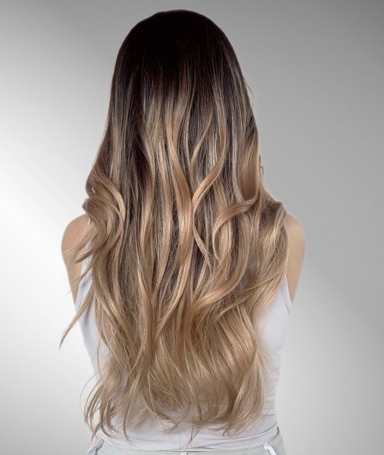 Peruca Ombre Saten inchis/Caramel - Extensii de par București
