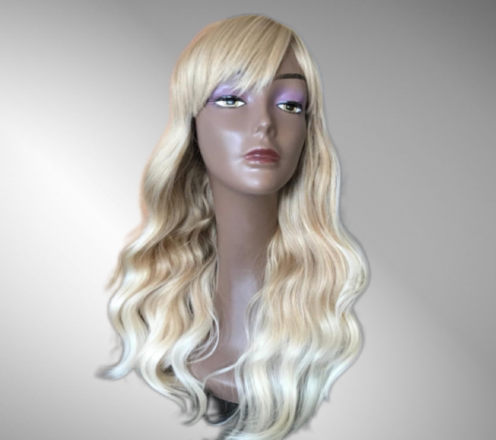 Peruca cu breton wave blonde - Extensii de par București