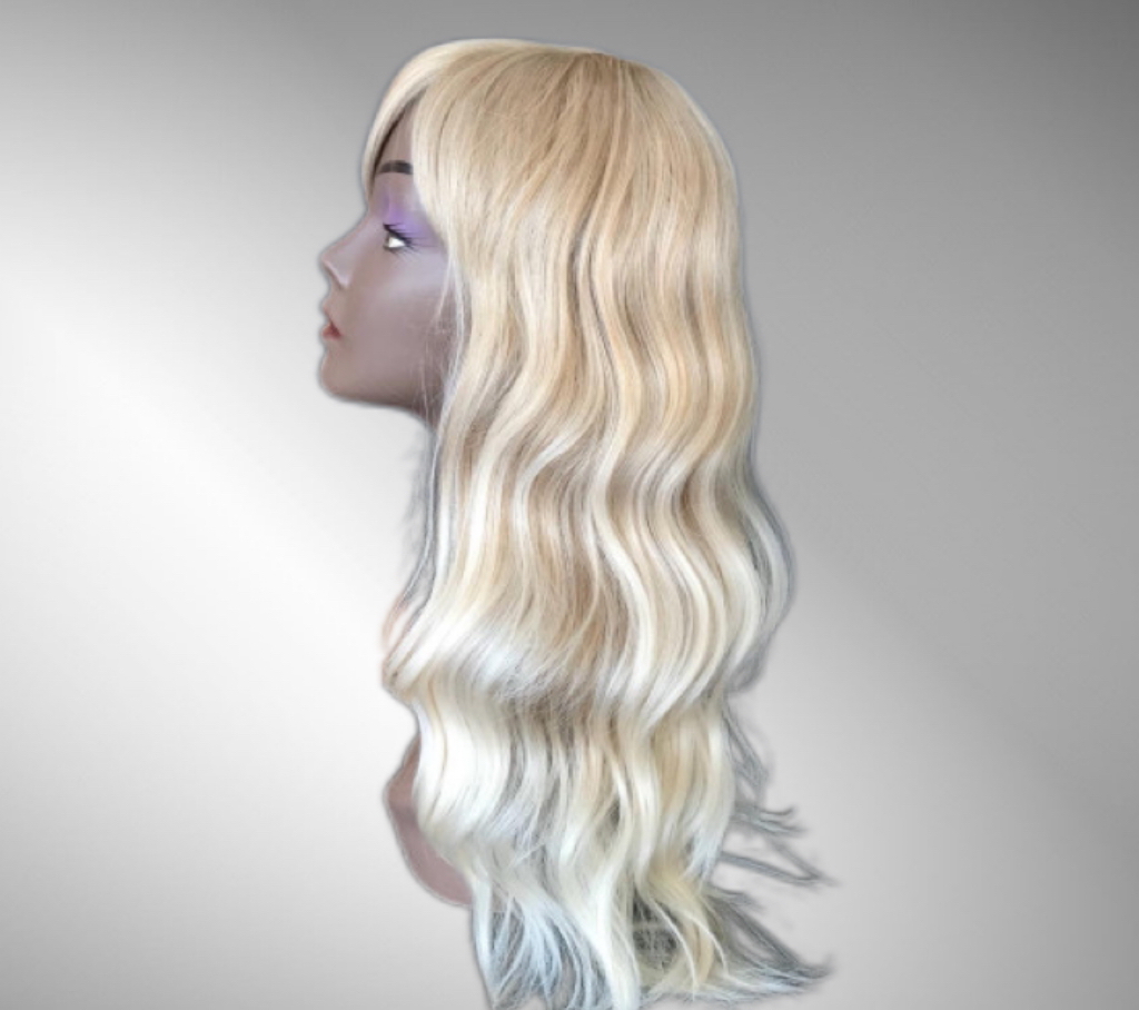 Peruca cu breton wave blonde - Extensii de par București