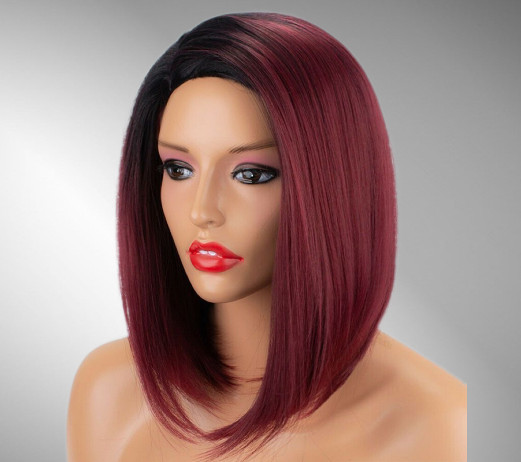 Peruca bobo ombre saten inchis / burgundy - Extensii de par București