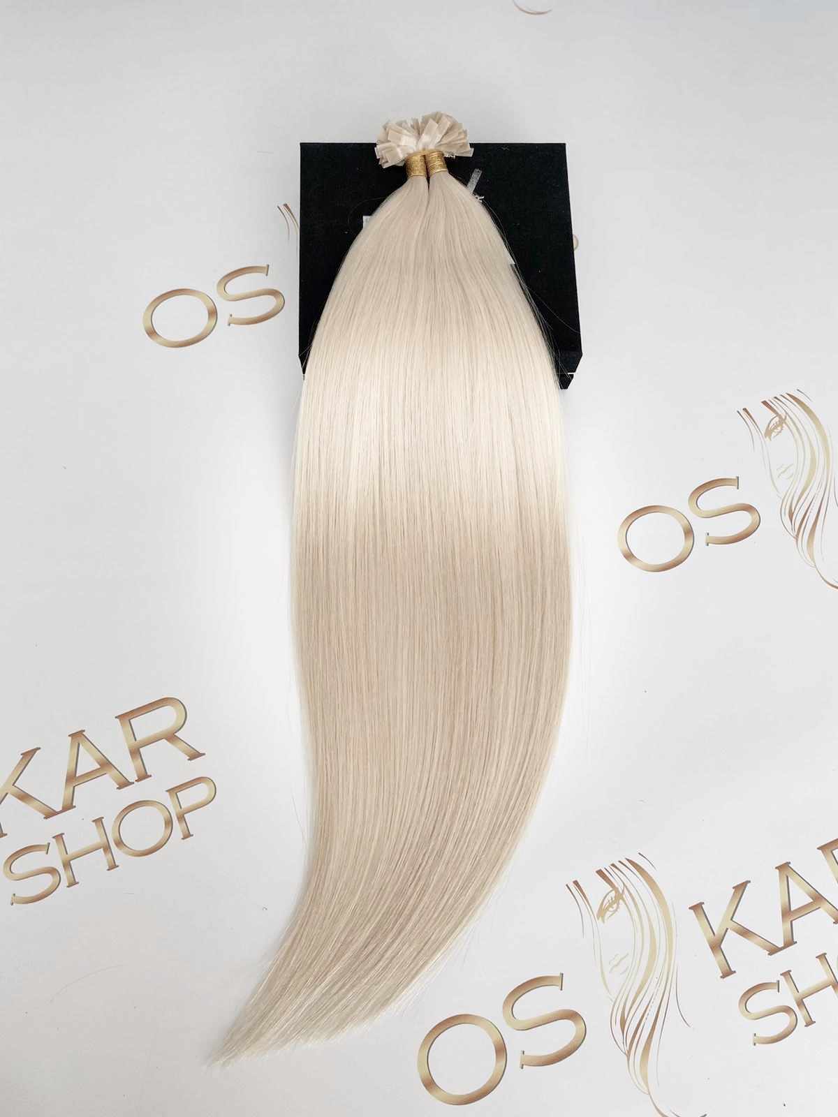 Extensii Cheratina Russian Hair #100 Blond Alb - Extensii de par București