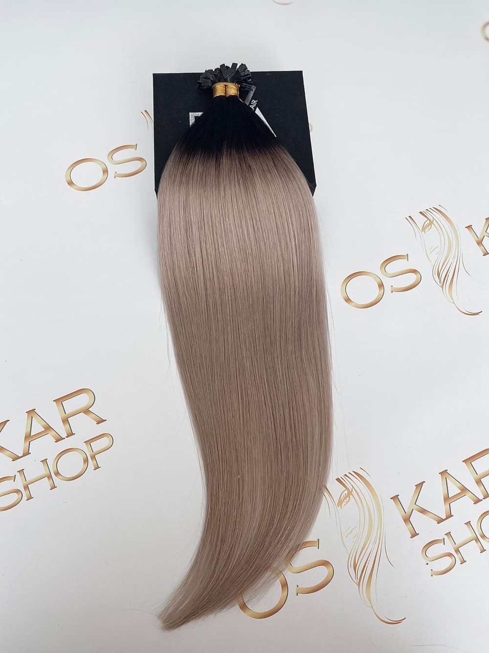 Extensii Cheratina Russian Hair Ombre #1B/ Grey - Extensii de par București