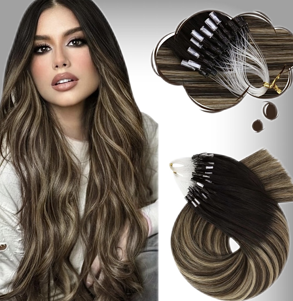 Extensii Microring Russian Hair Balayage #1B/#7 - Extensii de par București Extensii Microring Russian Hair Balayage #1B/#7 - Extensii de par București