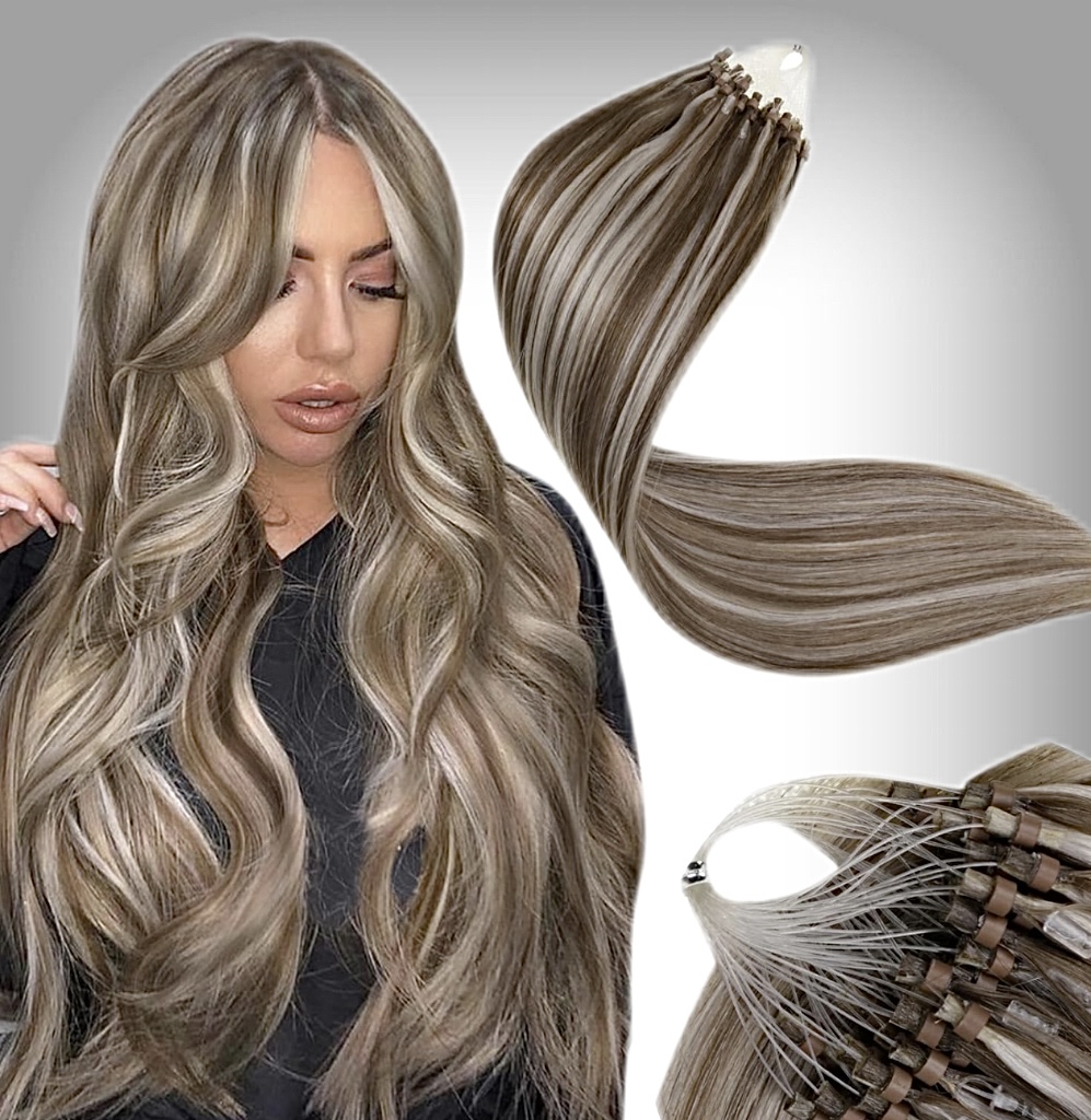 Extensii Microring Russian Hair Balayage #6/#60 - Extensii de par București Extensii Microring Russian Hair Balayage #6/#60 - Extensii de par București