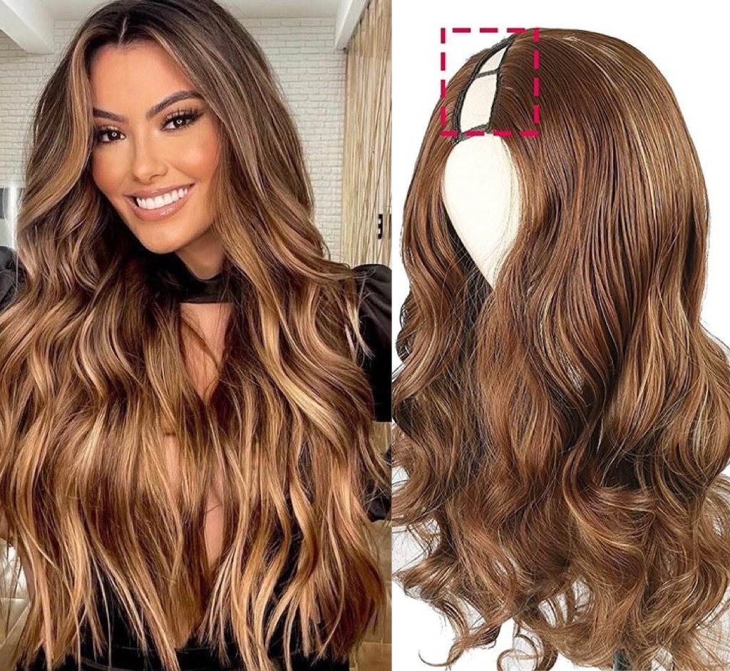Semiperuca Par Natural U Part Balayage Ondulat - Extensii de par București