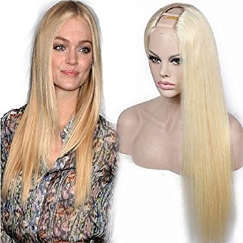 Semiperuca Par Natural U Part Blond Deschis Drept - Extensii de par București