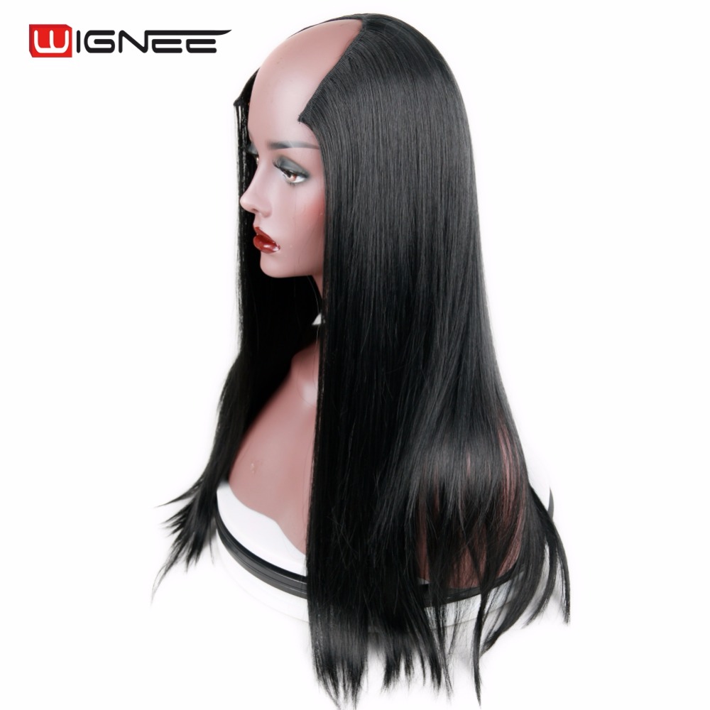 Semiperuca Par Natural U Part Negru Natural Drept - Extensii de par București