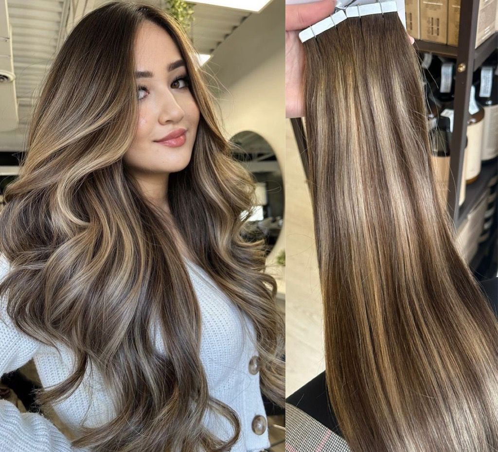 Extensii Tape In Diamond Saten suvitat 4/17 - Extensii de par București