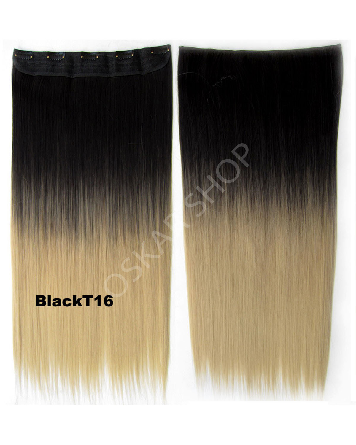Trese Clip-On Drepte Sintetic Ombre #1B 16 - Extensii de par București