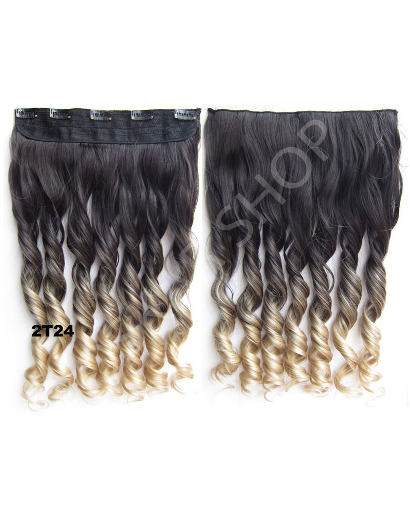 Trese Clip-On Ondulate Sintetic Ombre #2 24 - Extensii de par București