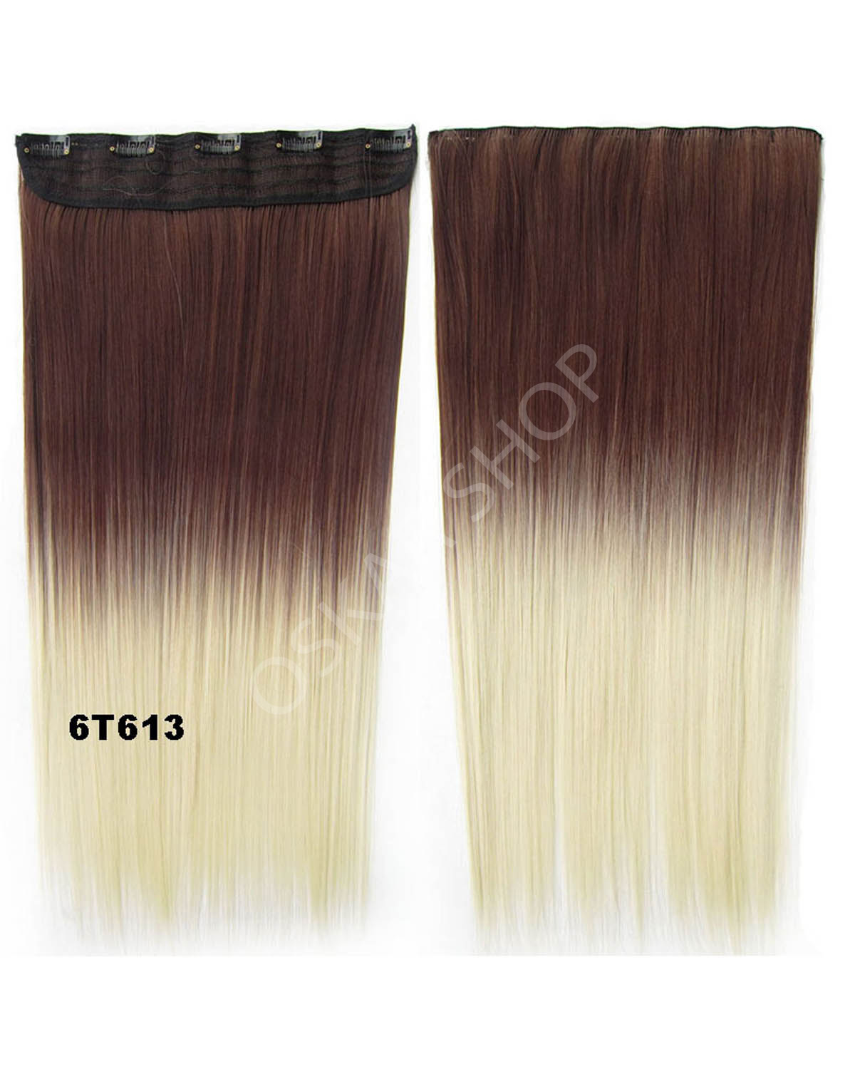 Trese Clip-On Drepte Sintetic Ombre #6 613 - Extensii de par București