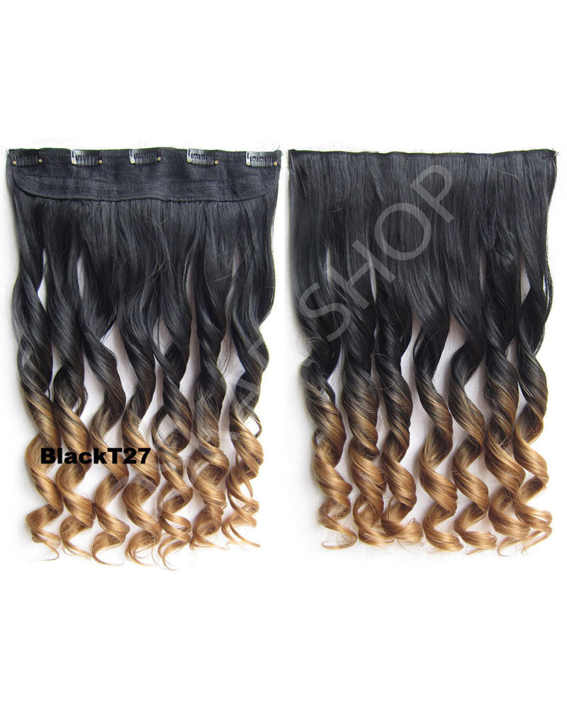 Trese Clip-On Ondulate Sintetic Ombre #1B 27 - Extensii de par București