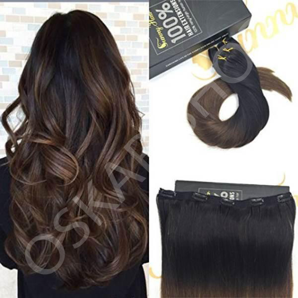 Coada de Par cu Dubla Intrebuintare Ombre #1B #7 - Extensii de par București Coada de Par cu Dubla Intrebuintare Ombre #1B #7 - Extensii de par București
