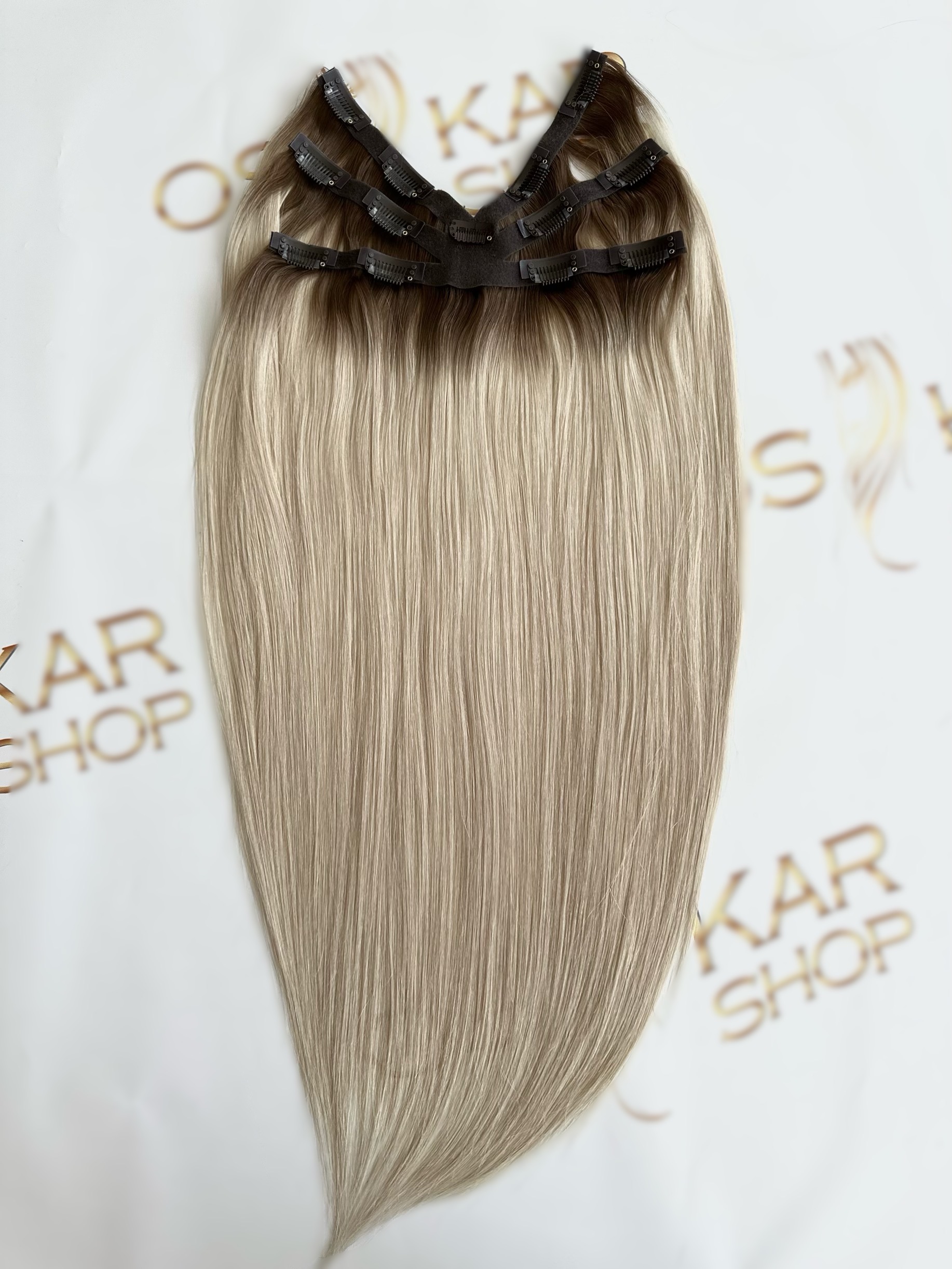 Tresa Eva Hair (6D) Ombre Saten Natural/ Blond Deschis #7/ #60A - Extensii de par București