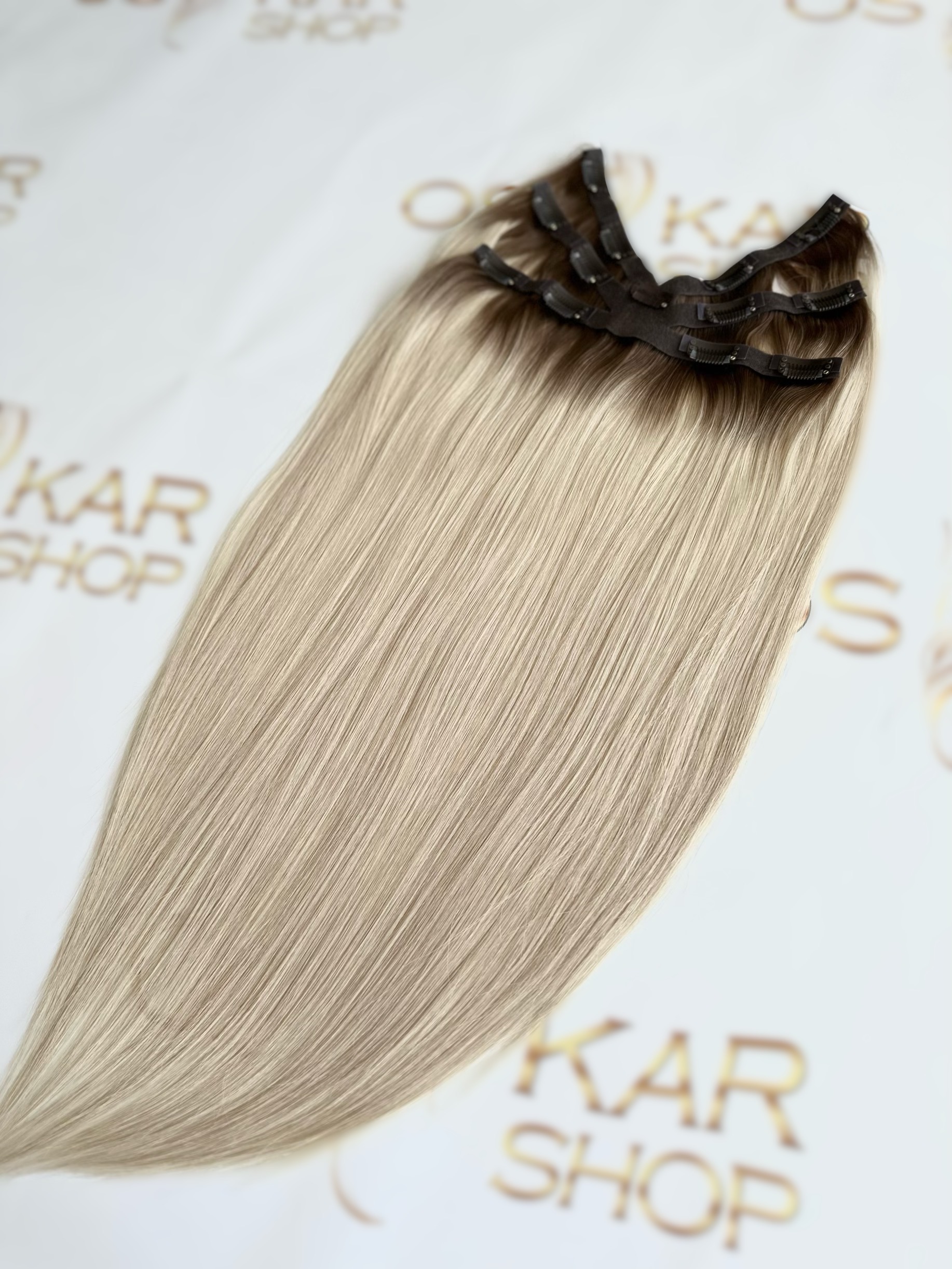 Tresa Eva Hair (6D) Ombre Saten Natural/ Blond Deschis #7/ #60A - Extensii de par București