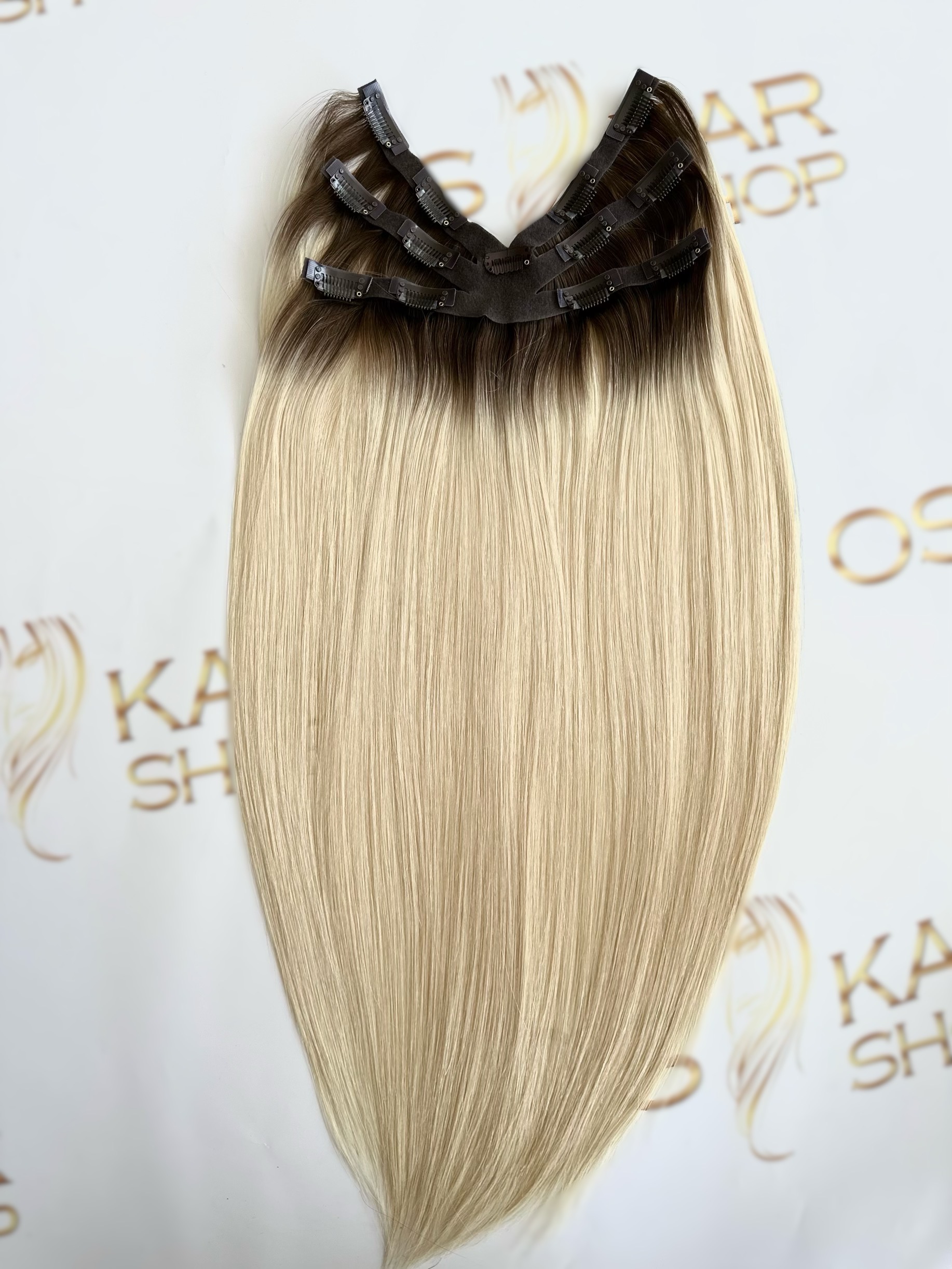 Tresa Eva Hair (6D) Ombre Saten Mediu/ Blond Deschis #3/ #60 - Extensii de par București