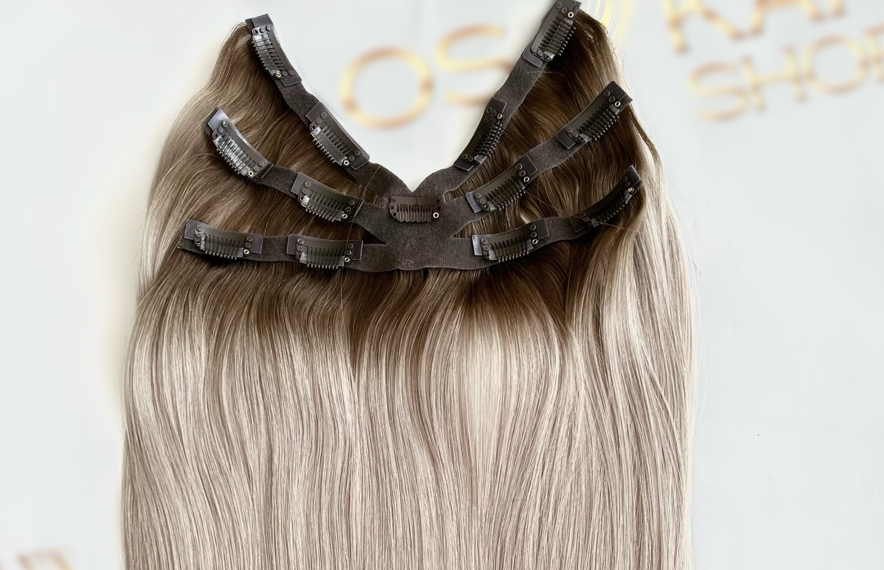 Tresa Eva Hair (6D) Ombre #7/ Light Grey - Extensii de par București