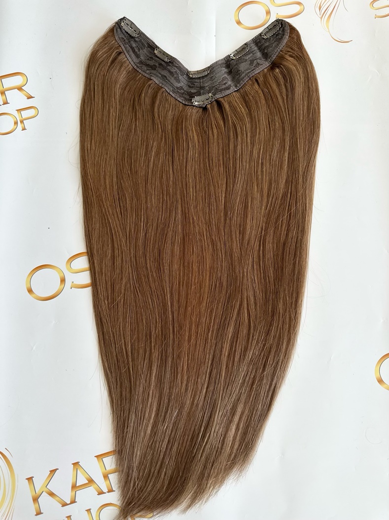 Trese de Par Natural V-Shape Luxe #7L - Extensii de par București