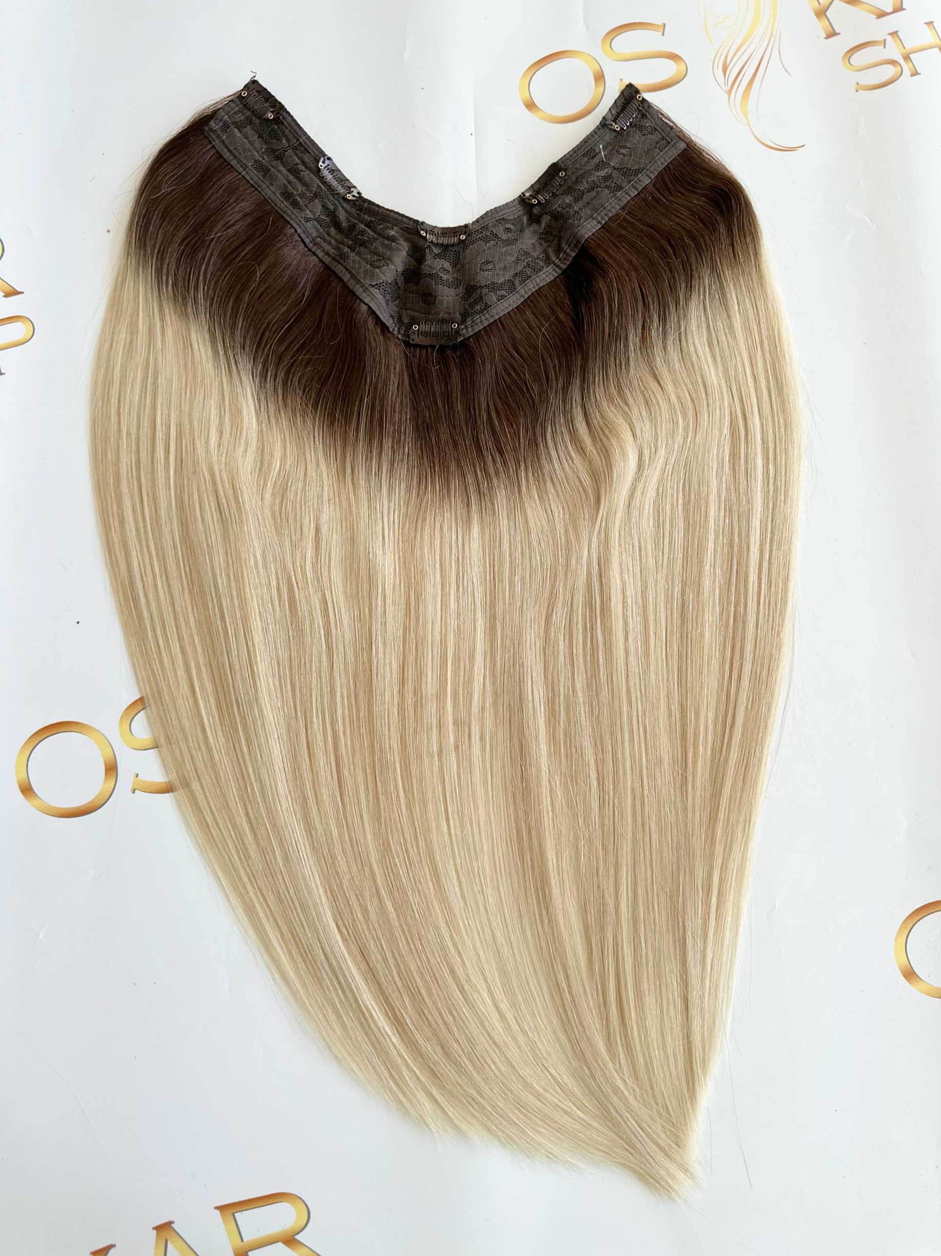 Trese de Par Natural V-Shape Diamond Ombre #3/#60 - Extensii de par București Trese de Par Natural V-Shape Diamond Ombre #3/#60 - Extensii de par București