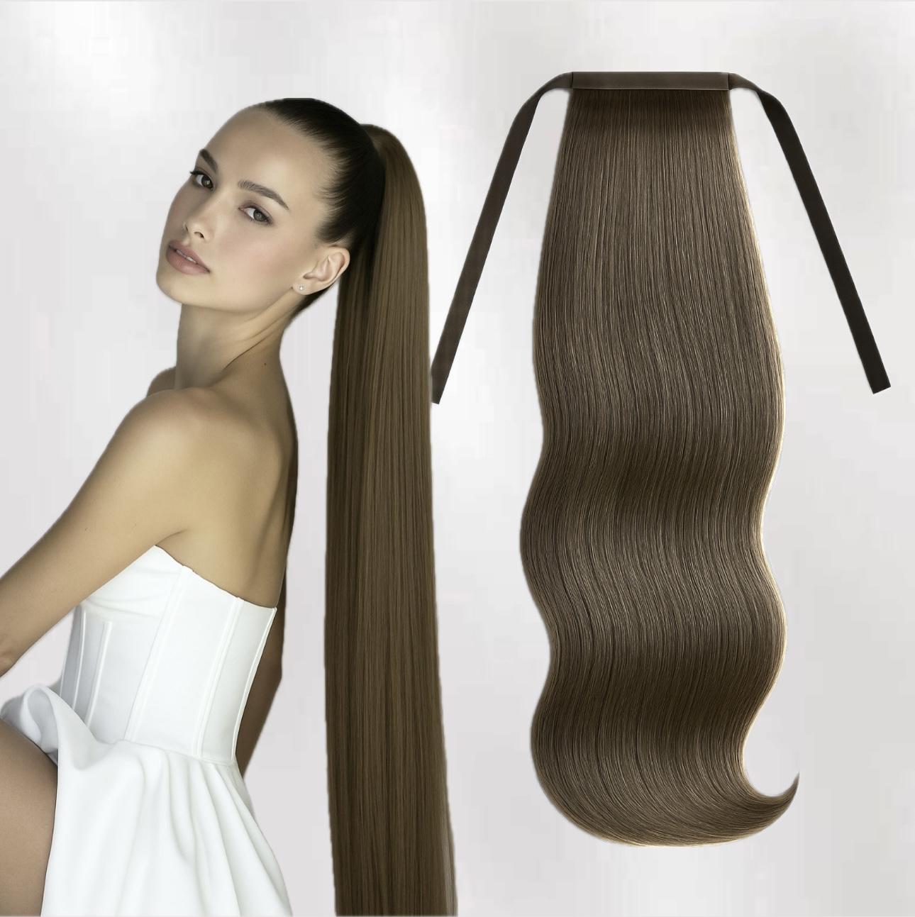 Coada de par Russian Hair  #7 Saten Deschis