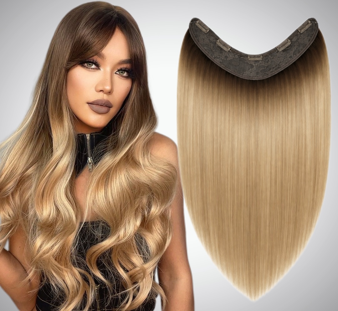 Trese de Par Natural V-Shape Diamond Ombre #4/#20