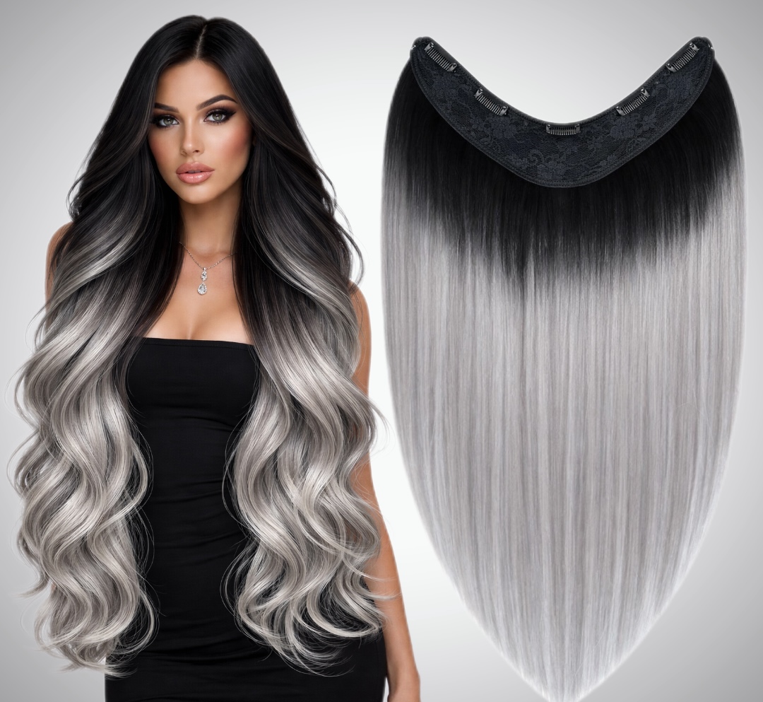 Trese de Par Natural V-Shape Diamond Ombre 1B/Grey
