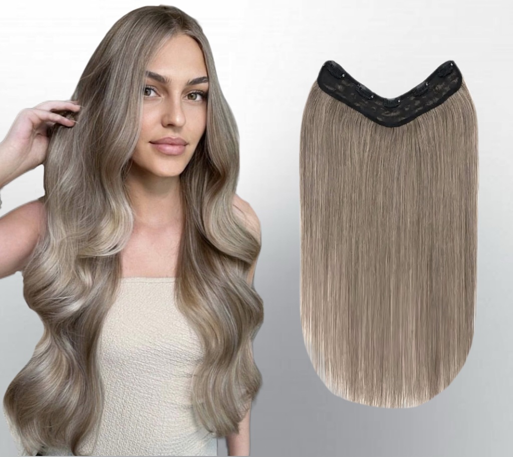 Trese de Par Natural V-Shape Luxe #20 Blond Bej Deschis