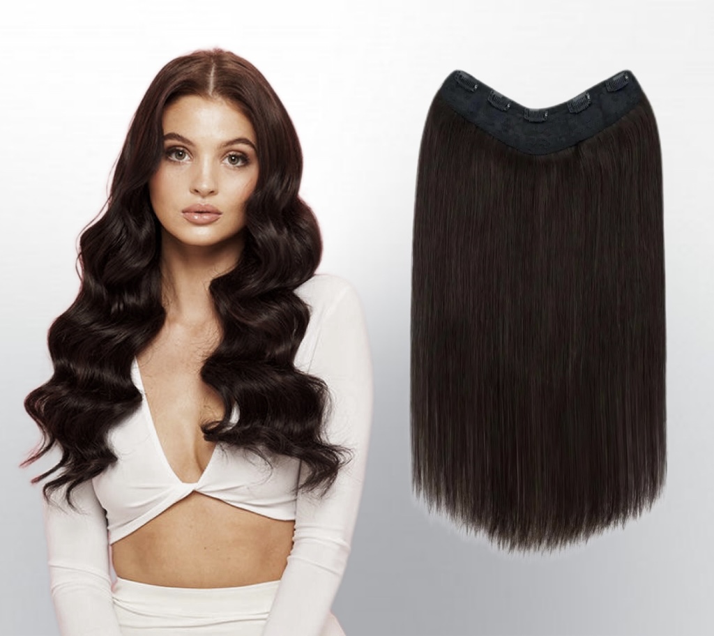 Trese de Par Natural V-Shape Luxe Saten Inchis #2L