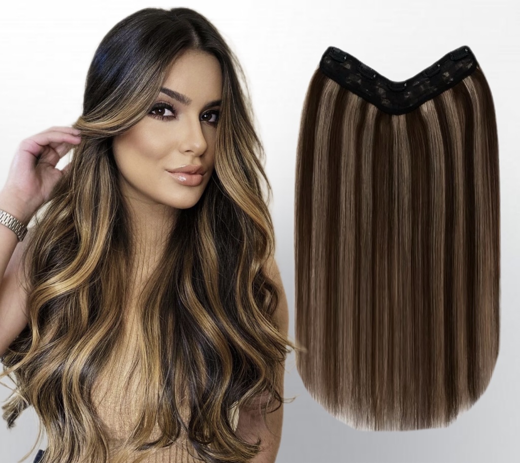 Trese de Par Natural V-Shape Luxe Balayage #2/#8