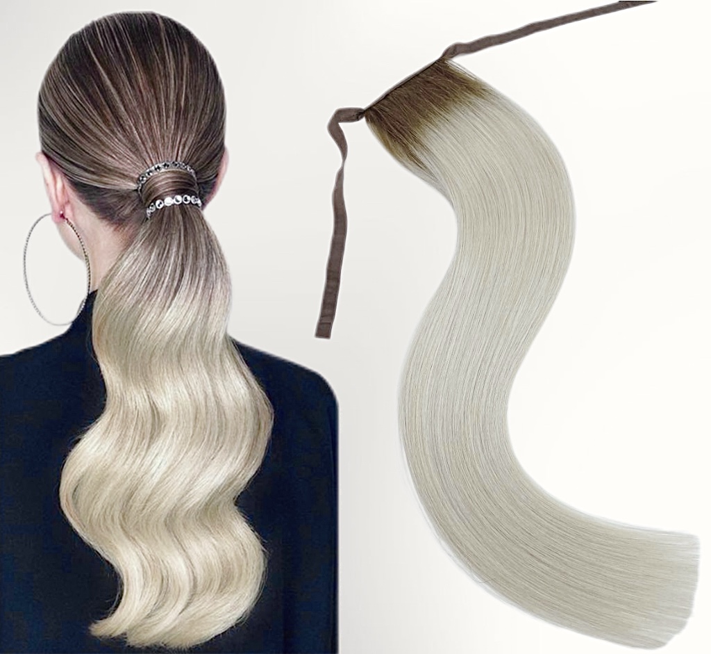 Coada de par Russian Hair Ombre #7/ Silver