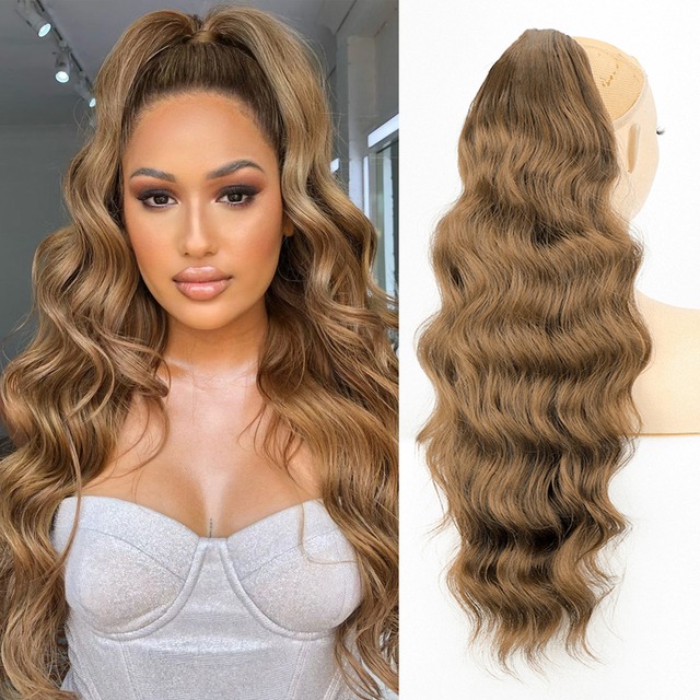 Coada de Par cu snur Caramel, 70 cm