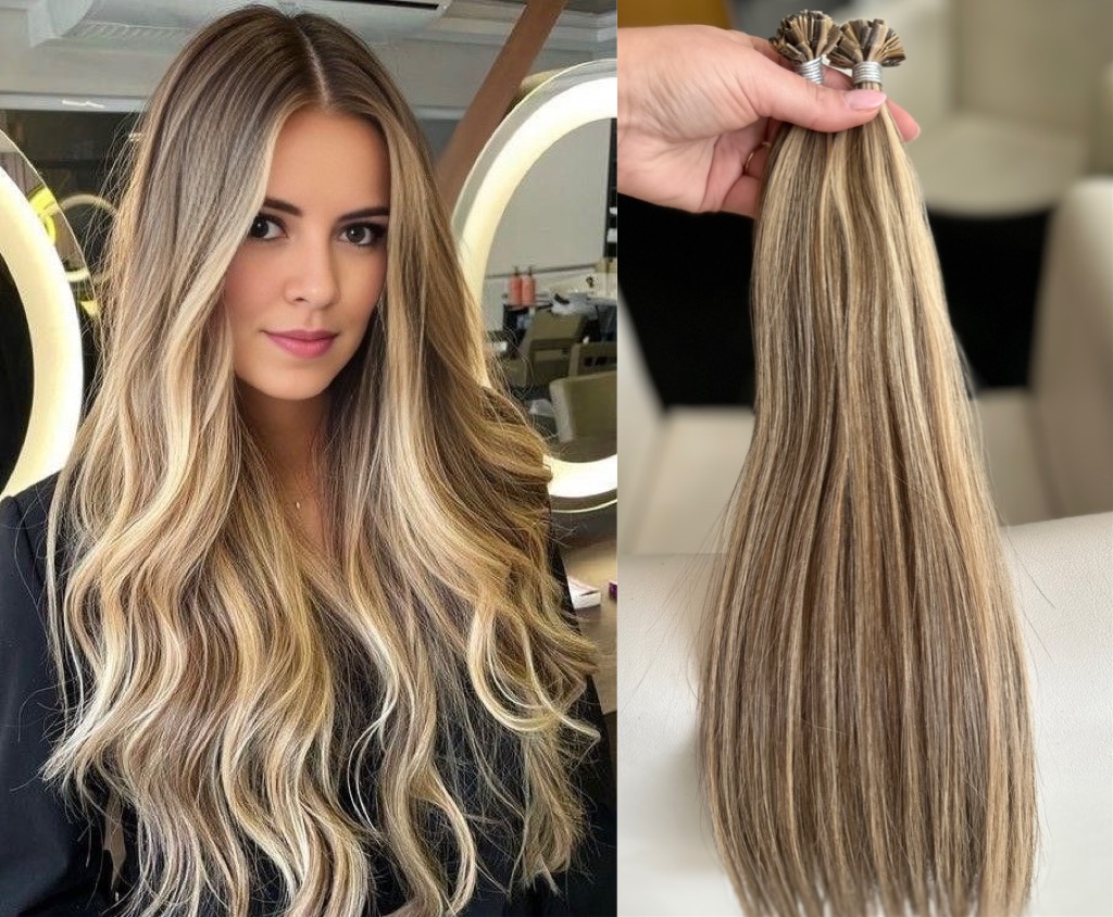 Extensii MICRO KERATINA Russian Hair Saten Suvitat #6/#24