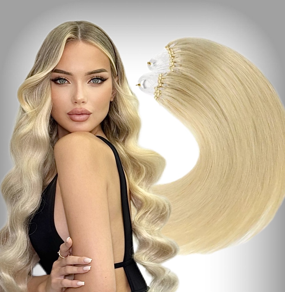 Extensii Microring Russian Hair #22 Blond Luminos