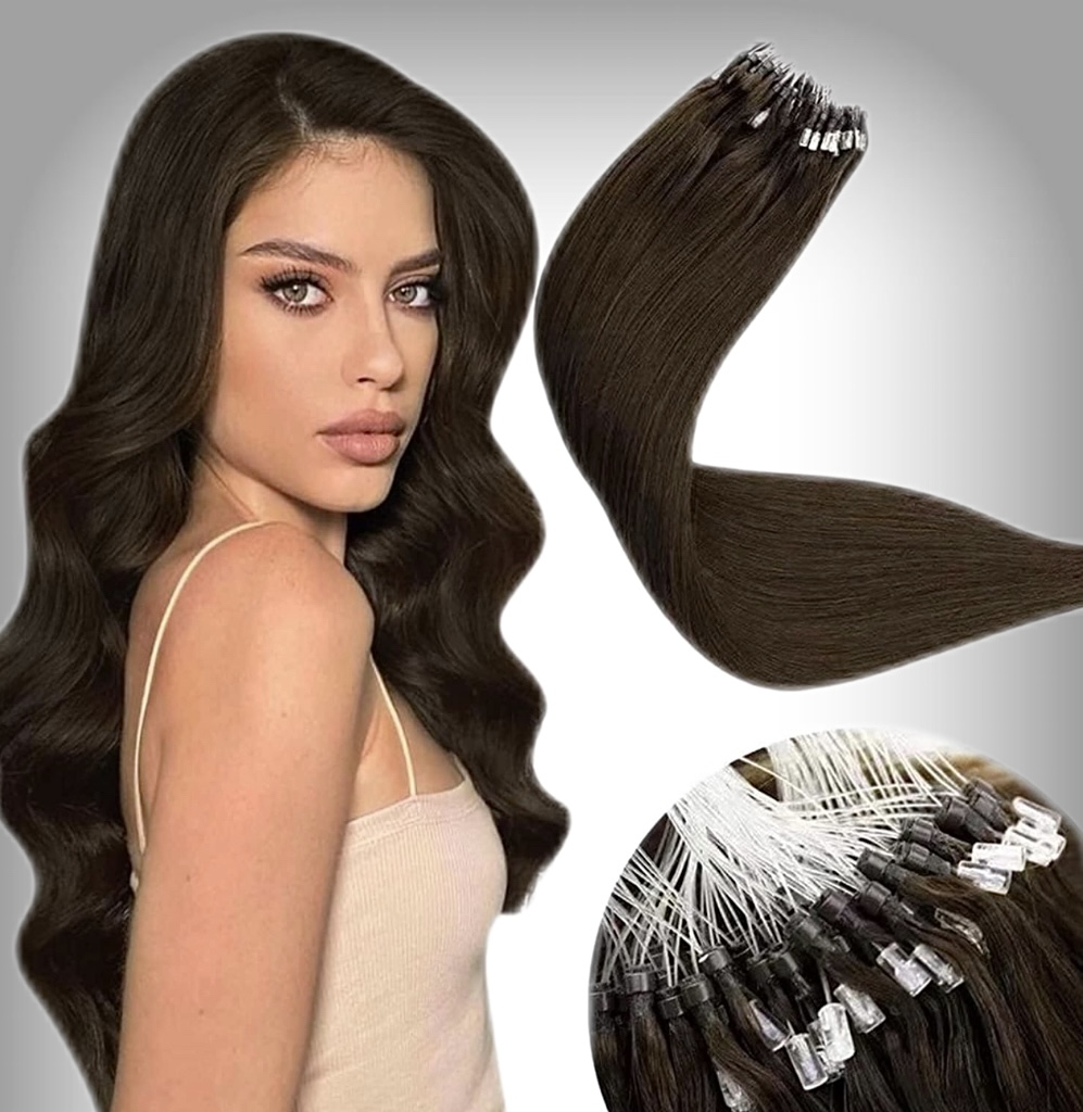 Extensii Microring Russian Hair #3J Ciocolatiu