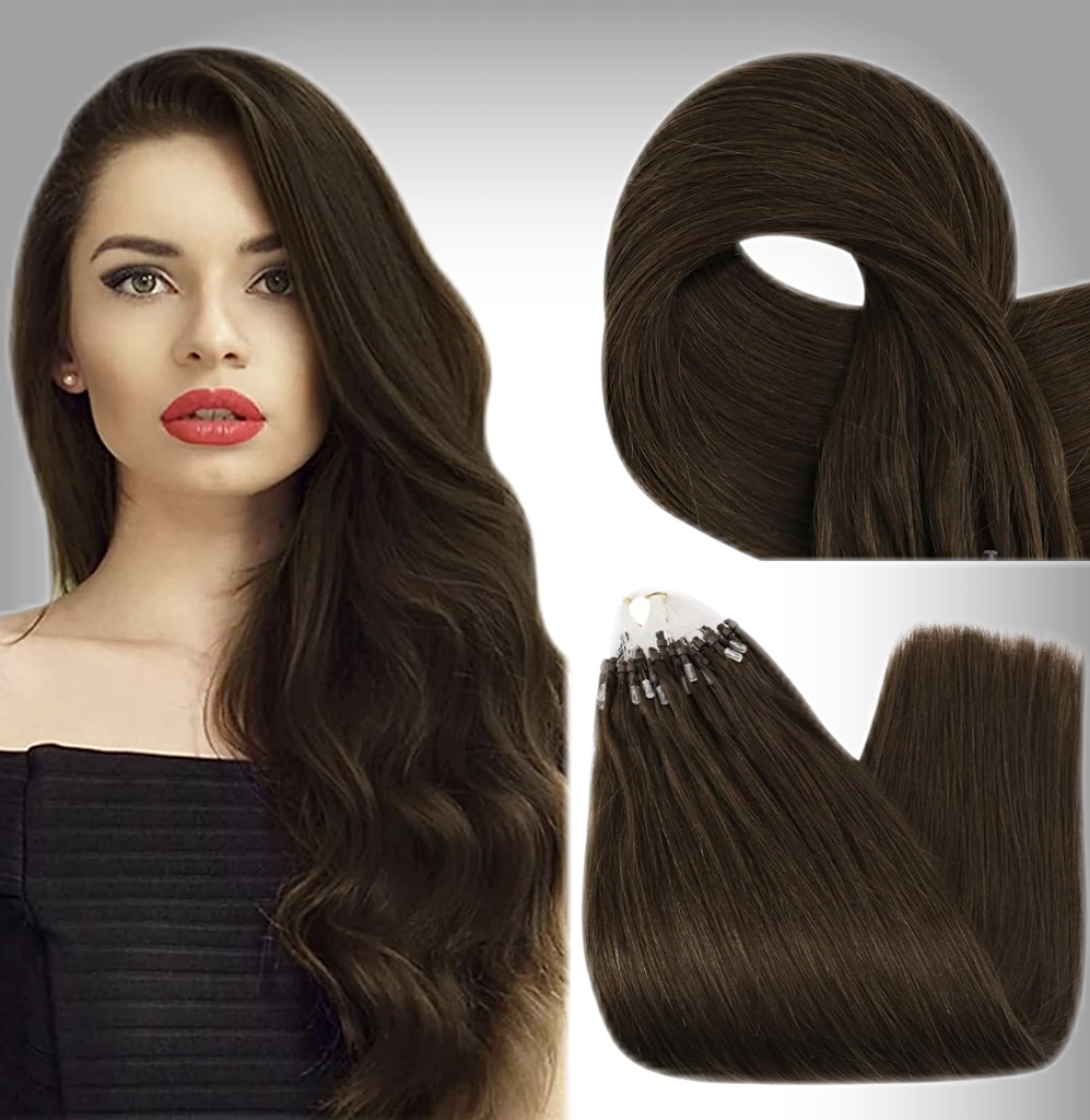 Extensii Microring Russian Hair #4K Saten Mediu