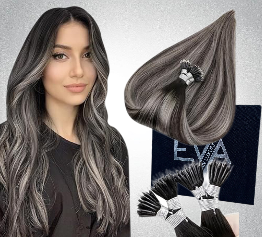 Extensii Nanoring Russian Balayage #1b/ Light Grey