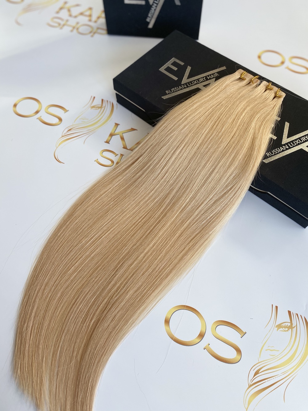 Extensii Tape-in Russian Hair DOUBLE TAPE Blond Natural #27