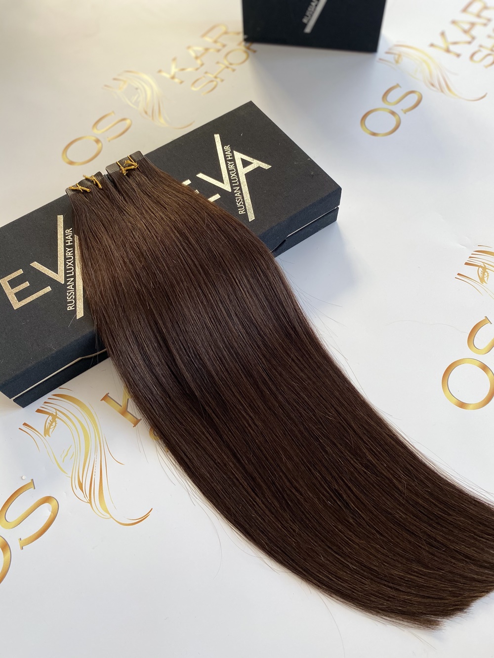 Extensii Tape-in Russian Hair DOUBLE TAPE Ciocolatiu #3