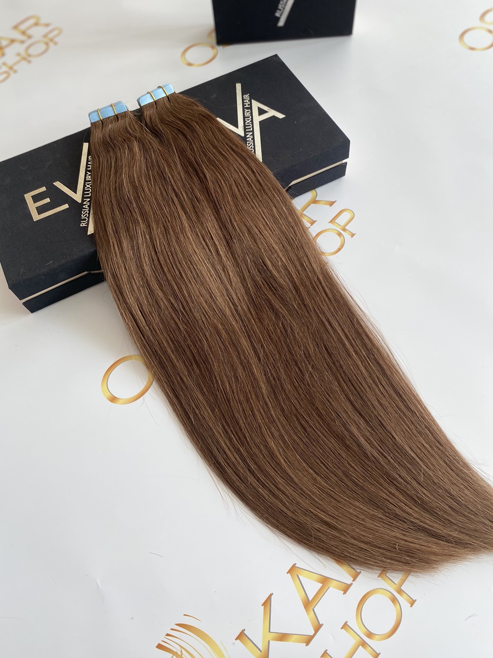 Extensii Tape-in Russian Hair DOUBLE TAPE Saten Mediu #5