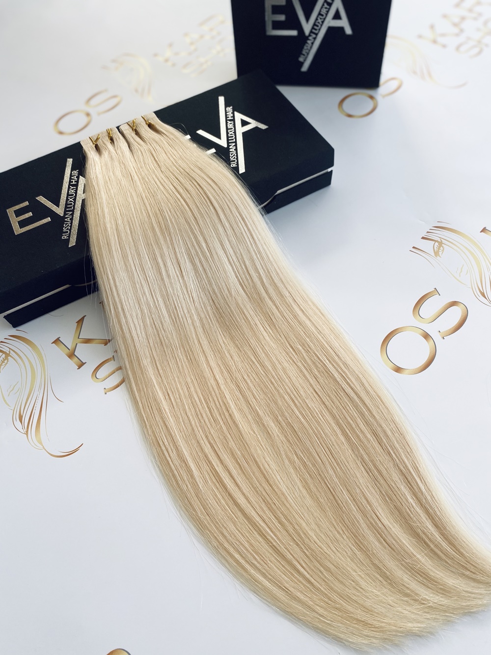 Extensii Tape-in Russian Hair DOUBLE TAPE Blond Deschis #60