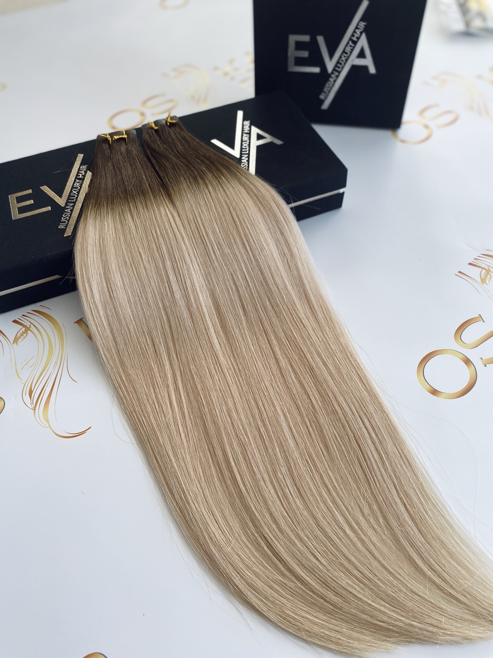 Extensii Tape-in Russian Hair DOUBLE TAPE Ombre #5/#18