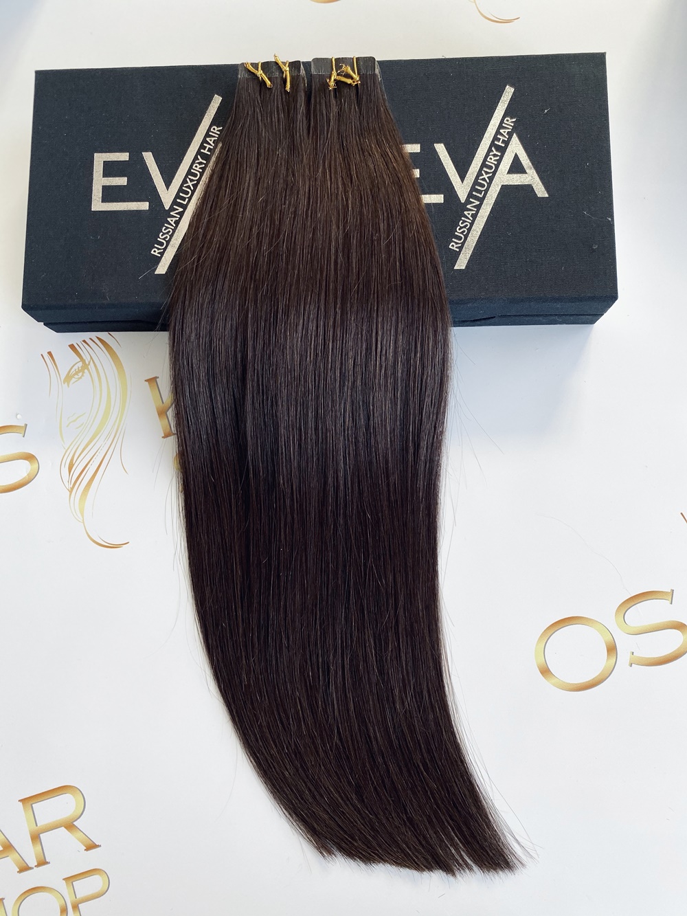 Extensii Tape-in Russian Hair DOUBLE TAPE Saten Inchis #2